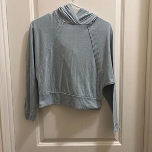 Beyond Yoga Boyfriend Jersey In The Fray Hoodie Lightweight Cropped Size Small